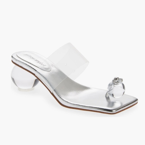 Jeffrey Campbell Shoes - Jeffrey Campbell Latis Sandal sz 7 Silver Clear Vinyl